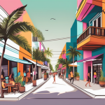 The vibrant 5th avenue in playa del carmen